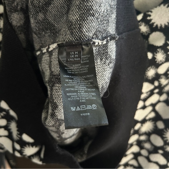 Maeve Anthropologie Boat Neck Black and White Heart Sweater - Picture 4 of 6